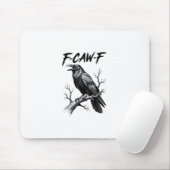 F Caw F Crow Lover Raven Meme Classic Style Mousepad (Mit Mouse)