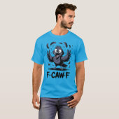 F CAW F Crow Meme Funny Cartoon Bird Raven T-Shirt (Vorne ganz)
