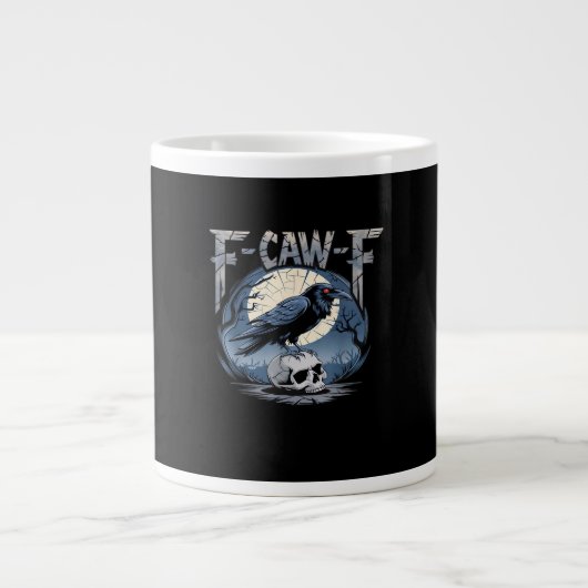 F-Caw-F Crow Moonlit Raven Classic Jumbo-Tasse (Vorderseite)