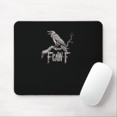 F-Caw-F Crow Pun Funny Bird Cawing Grunge Back Tri Mousepad (Mit Mouse)