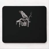 F-Caw-F Crow Pun Funny Bird Cawing Grunge Back Tri Mousepad (Vorne)