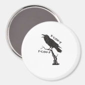 F-Caw-F Crow Pun Funny Bird Cawing Grunge Creative Magnet (Vorderseite/Rückseite)