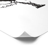 F-Caw-F Crow Pun Funny Bird Cawing Grunge Creative Poster (Ecke)