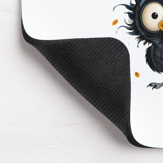 F-Caw-F Crow Pun Funny Bird Cawing Grunge Hallowee Mousepad (Ecke)