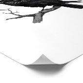 F-Caw-F Crow Pun Funny Bird Cawing Grunge Hallowee Poster (Ecke)