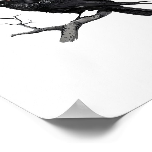 F-Caw-F Crow Pun Funny Bird Cawing Grunge Hallowee Poster (Ecke)