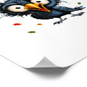 F-Caw-F Crow Pun Funny Bird Cawing Grunge Hallowee Poster (Ecke)