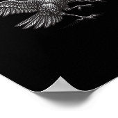 F-Caw-F Crow Pun Funny Bird Cawing Grunge Poster (Ecke)