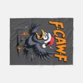 F-caw-f Crow Quote Meme - Funny Christmas Raven Hu Fleecedecke (Vorderseite (Horizontal))