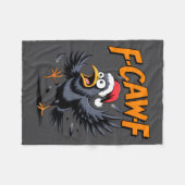 F-caw-f Crow Quote Meme - Funny Christmas Raven Hu Fleecedecke (Vorderseite (Horizontal))