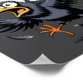 F-caw-f Crow Quote Meme - Funny Christmas Raven Hu Poster (Ecke)