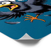 F-caw-f Crow Quote Meme - Funny Christmas Raven Hu Poster (Ecke)