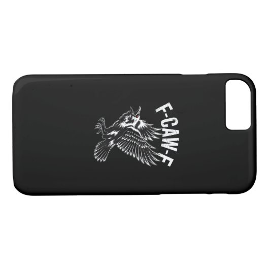 F-Caw-F Crow Retro Classic Case-Mate iPhone Hülle (Rückseite (Horizontal))