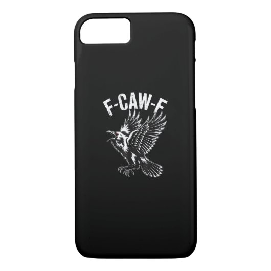 F-Caw-F Crow Retro Classic Case-Mate iPhone Hülle (Rückseite)