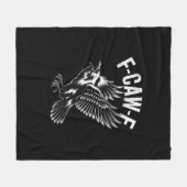 F-Caw-F Crow Retro Classic Fleecedecke (Vorderseite (Horizontal))