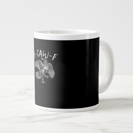 F-Caw-F Crow Retro Classic Jumbo-Tasse (Vorderseite Rechts)