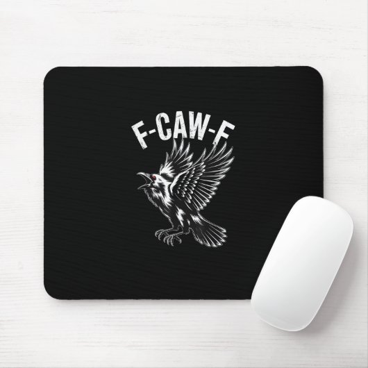 F-Caw-F Crow Retro Classic Mousepad (Mit Mouse)