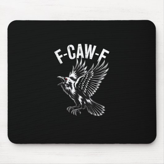 F-Caw-F Crow Retro Classic Mousepad (Vorne)