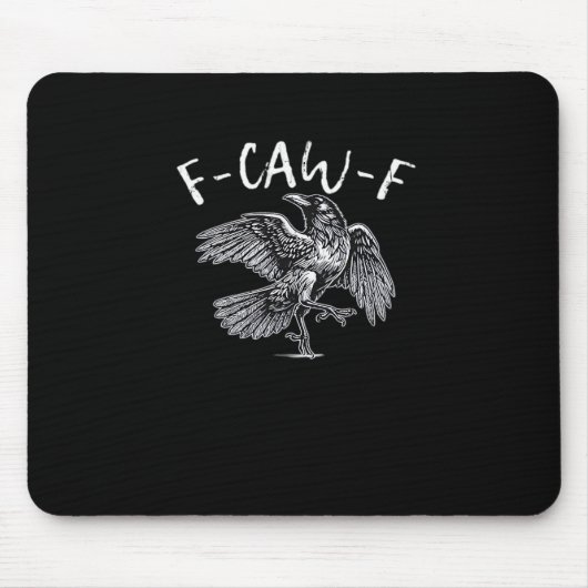 F-Caw-F Crow Retro Classic Mousepad (Vorne)
