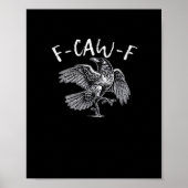 F-Caw-F Crow Retro Classic Poster (Vorne)