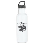 F Caw F Crow Retro Classic Style Edelstahlflasche (Vorderseite)