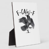 F Caw F Crow Retro Classic Style Fotoplatte (Seite)