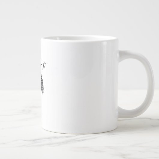 F Caw F Crow Retro Classic Style Jumbo-Tasse (Rechts)