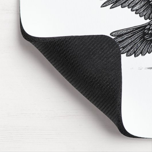 F Caw F Crow Retro Classic Style Mousepad (Ecke)