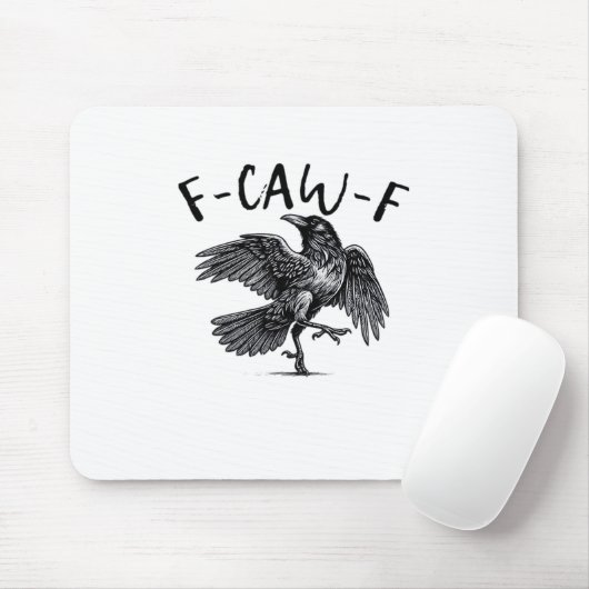 F Caw F Crow Retro Classic Style Mousepad (Mit Mouse)