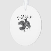 F Caw F Crow Retro Classic Style Ornament (Vorderseite)