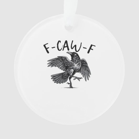 F Caw F Crow Retro Classic Style Ornament (Vorderseite)