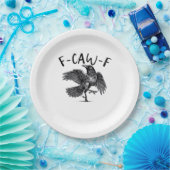 F Caw F Crow Retro Classic Style Pappteller (Party)