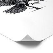 F Caw F Crow Retro Classic Style Poster (Ecke)