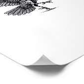 F Caw F Crow Retro Classic Style Poster (Ecke)