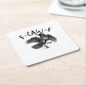 F Caw F Crow Retro Classic Style Rechteckiger Pappuntersetzer (angewinkelt)