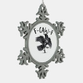 F Caw F Crow Retro Classic Style Schneeflocken Zinn-Ornament (Links)