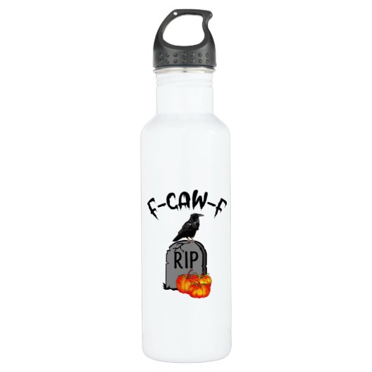 F Caw F Crow Retro Cool Edelstahlflasche (Vorderseite)