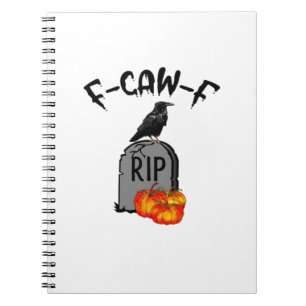 F Caw F Crow Retro Cool Notizblock