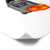 F Caw F Crow Retro Cool Poster (Ecke)