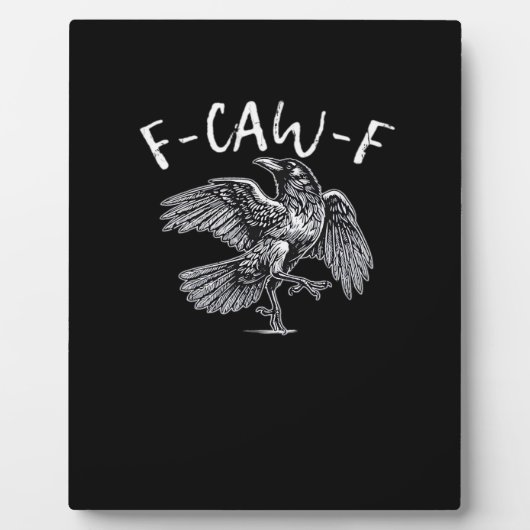 F-Caw-F Crow Retro Klassiker Fotoplatte (Vorderseite)