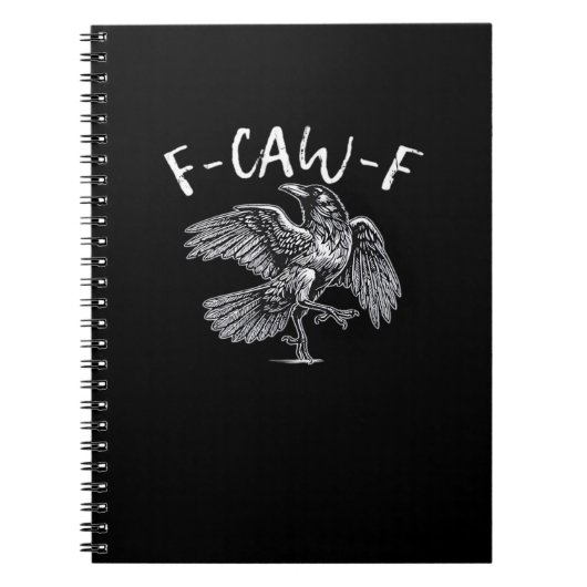 F-Caw-F Crow Retro Klassiker Notizblock (Vorderseite)