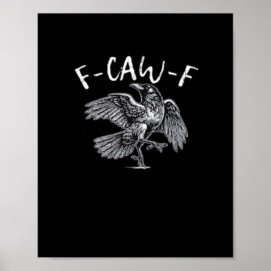 F-Caw-F Crow Retro Klassiker Poster (Vorne)