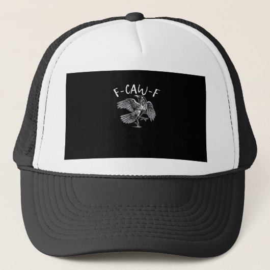 F-Caw-F Crow Retro Klassiker Truckerkappe (Vorderseite)