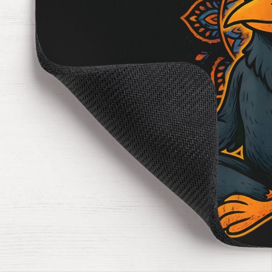 F Caw F Crow Shirt Funny Zen Raven Meditation Fawk Mousepad (Ecke)