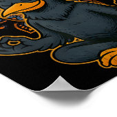 F Caw F Crow Shirt Funny Zen Raven Meditation Fawk Poster (Ecke)