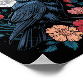 F-caw-f Crow Shirt Gothic Raven Caw Caw Tee For Ha Poster (Ecke)