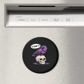 F-Caw-F Crow Skull Halloween Humor Graphic Design  Magnet (In Situ (Geschirrspüler))