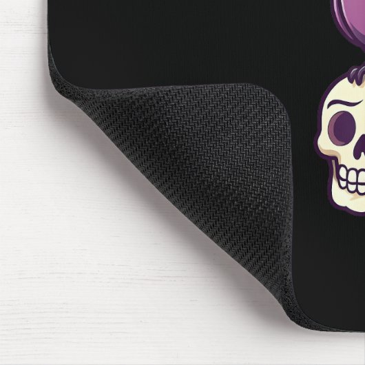 F-Caw-F Crow Skull Halloween Humor Graphic Design Mousepad (Ecke)