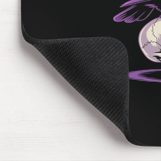 F-Caw-F Crow Skull Halloween Humor Graphic Design  Mousepad (Ecke)