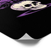 F-Caw-F Crow Skull Halloween Humor Graphic Design Poster (Ecke)